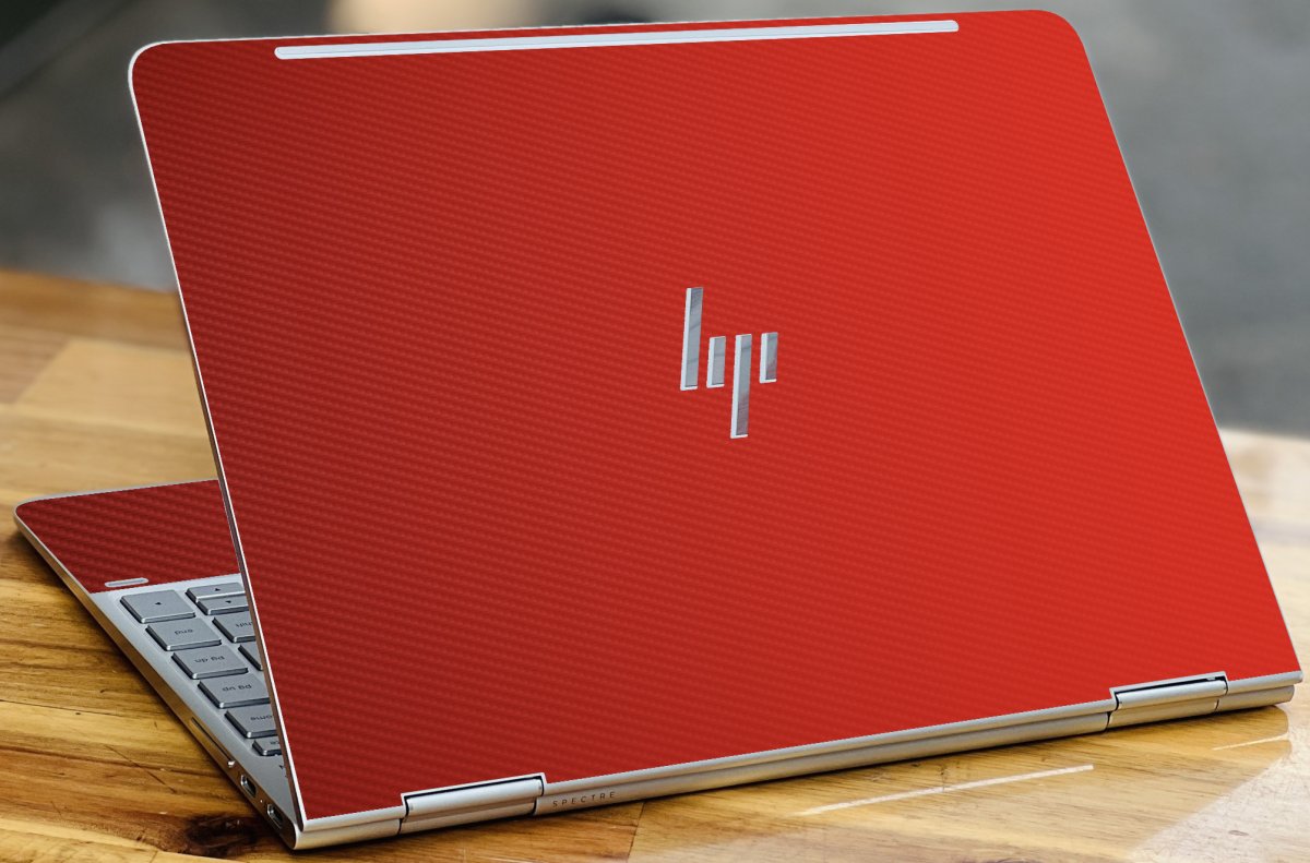 HP Spectre X360 13-AC023DX RED CARBON FIBER Laptop Skin