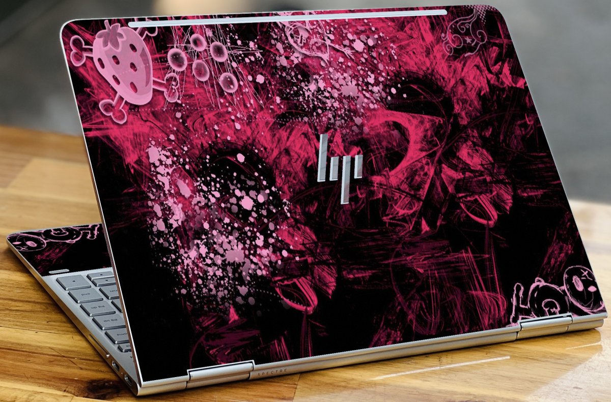 HP Spectre X360 13-AC023DX STRAWBERRY CROSSBONES Laptop Skin