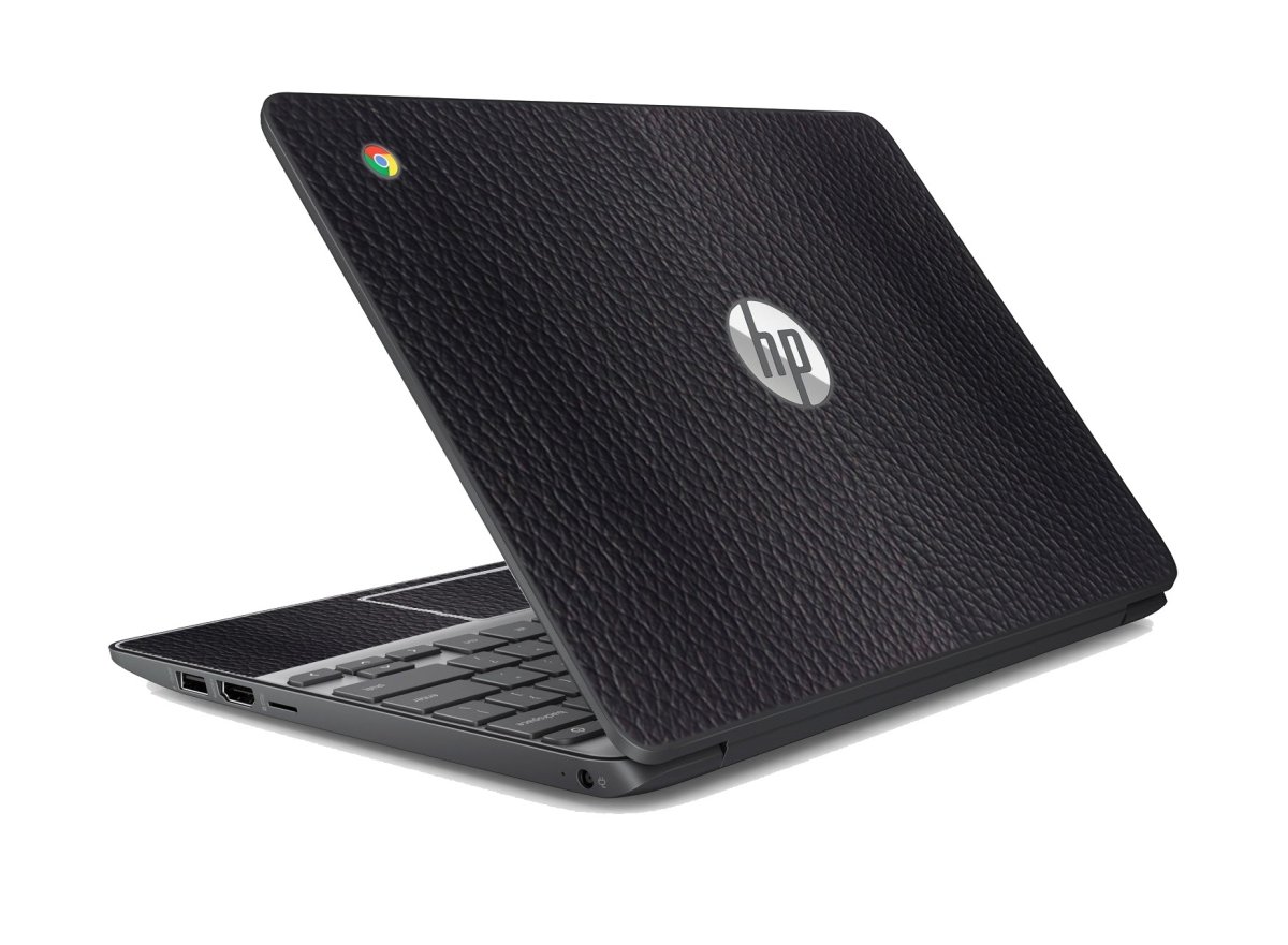 HP Chromebook 14 G3 BLACK LEATHER Laptop Skin