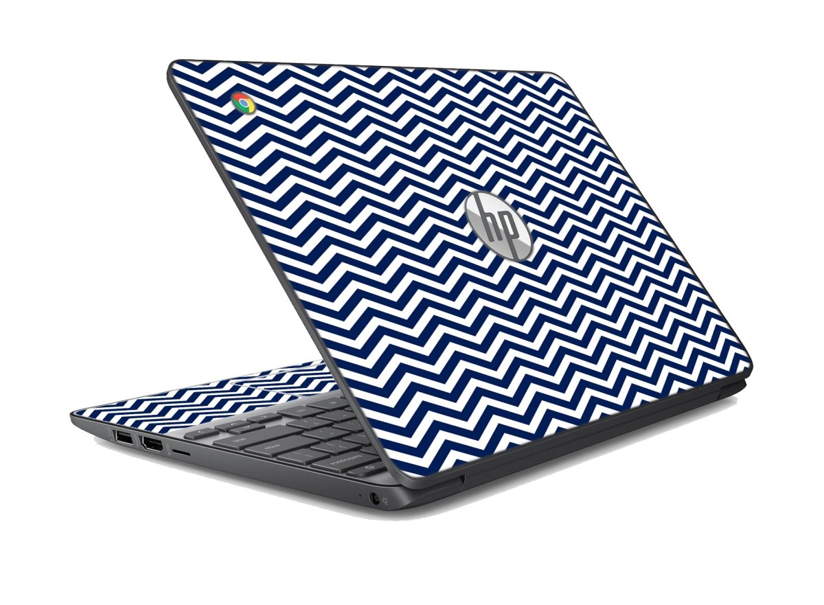 HP Chromebook 11 G3 BLUE WAVY CHEVRON Laptop Skin