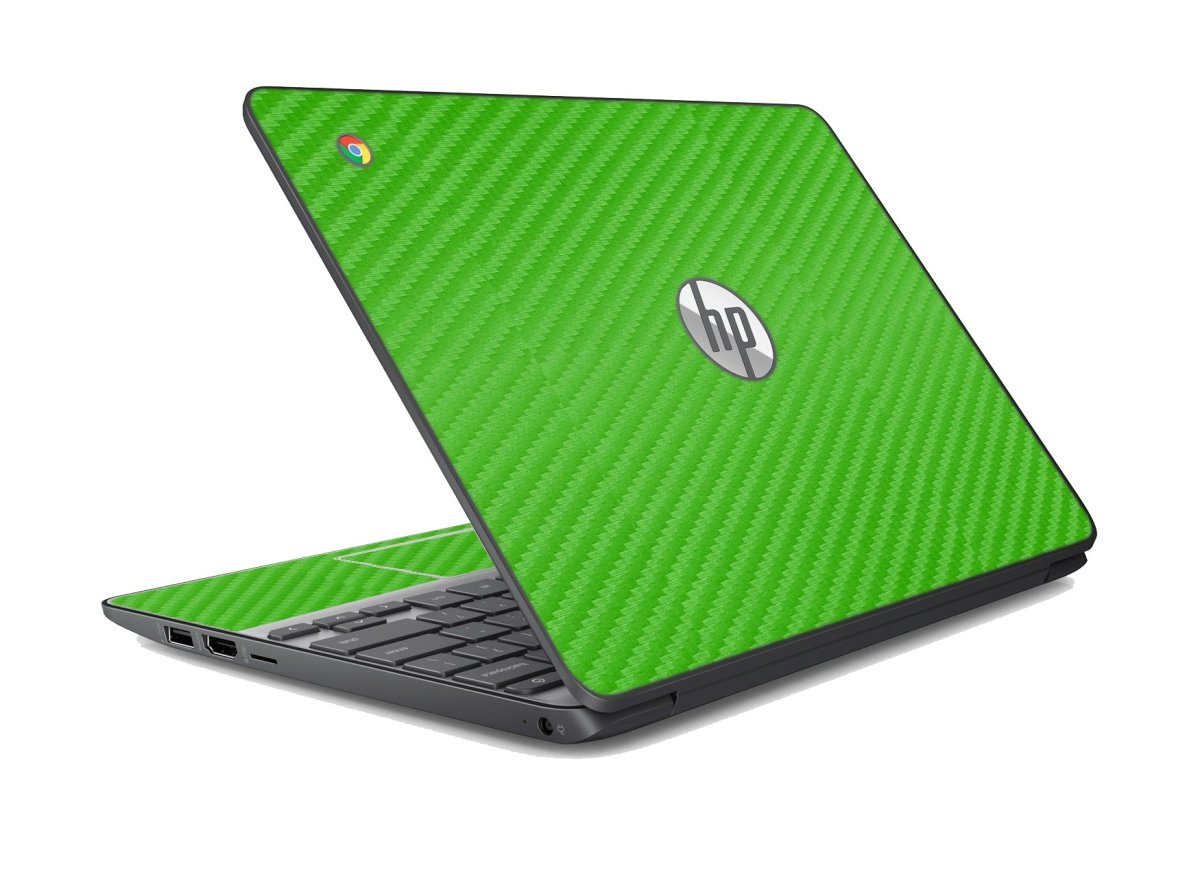 HP Chromebook 14 G4 GREEN CARBON FIBER Laptop Skin