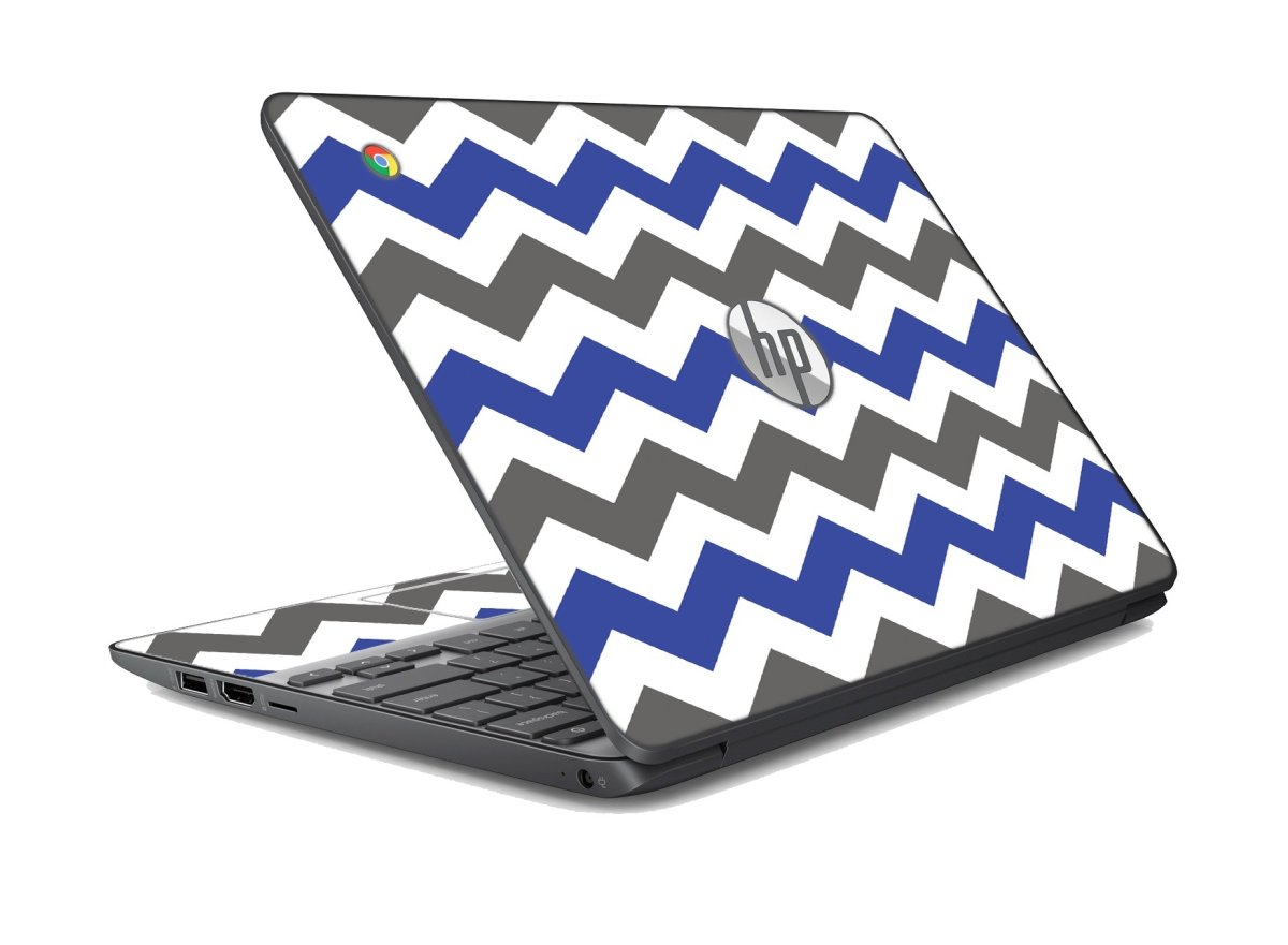 HP Chromebook 11 G5 GREY BLUE CHEVRON Laptop Skin