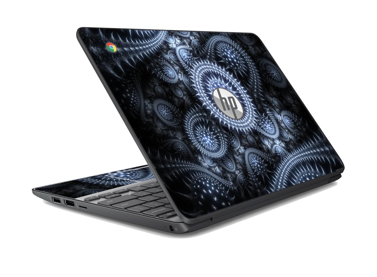 HP Chromebook 11 G2 SILVER ABSTRACT Laptop Skin