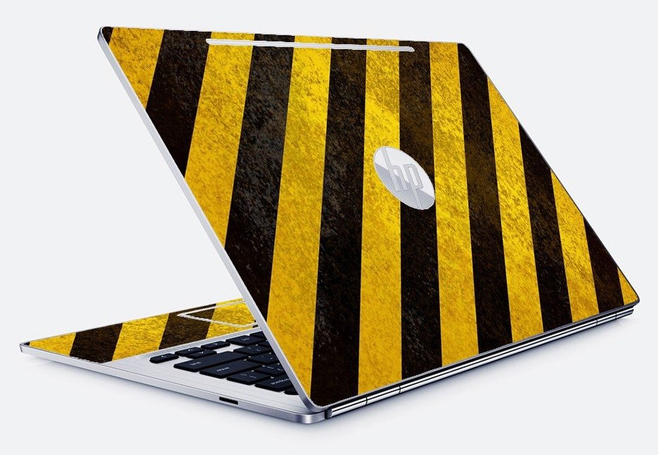 HP Chromebook 13 G1 CAUTION STRIPES Laptop Skin