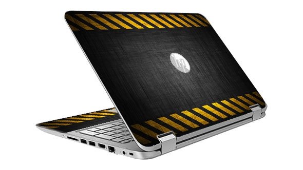 ProBook 645 G1 BLACK CAUTION STRIPES Laptop Skin