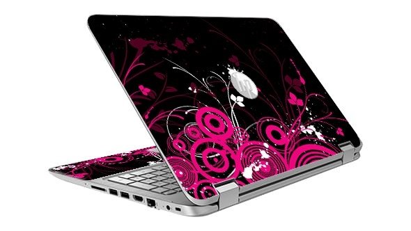 ProBook 650 G1 BLACK AND PINK BUTTERFLY Laptop Skin