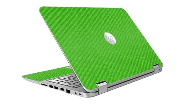 HP Pavilion X360 310 G2 GREEN CARBON FIBER Laptop Skin
