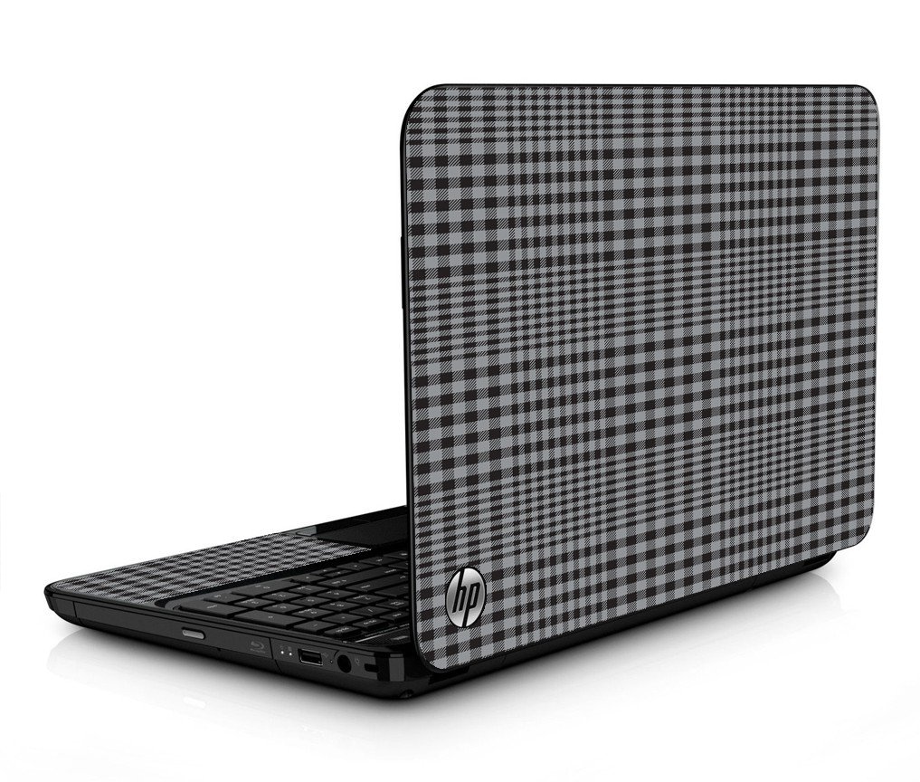 Darkest Grey Plaid HPG6 Laptop Skin