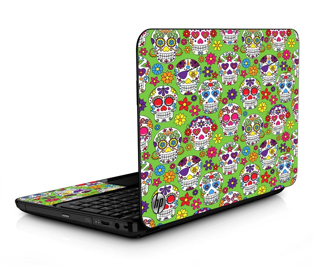 Green Sugar Skulls HPG6 Laptop Skin