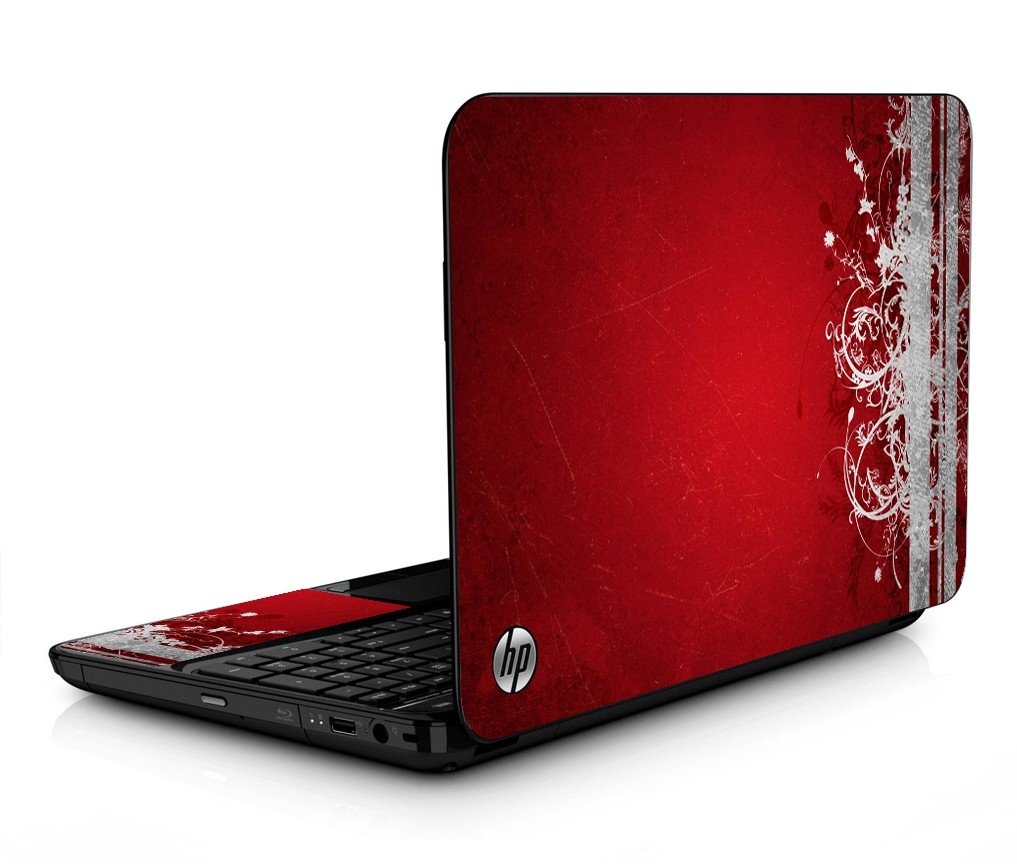 HP Mini 1104 RED GRUNGE Laptop Skin