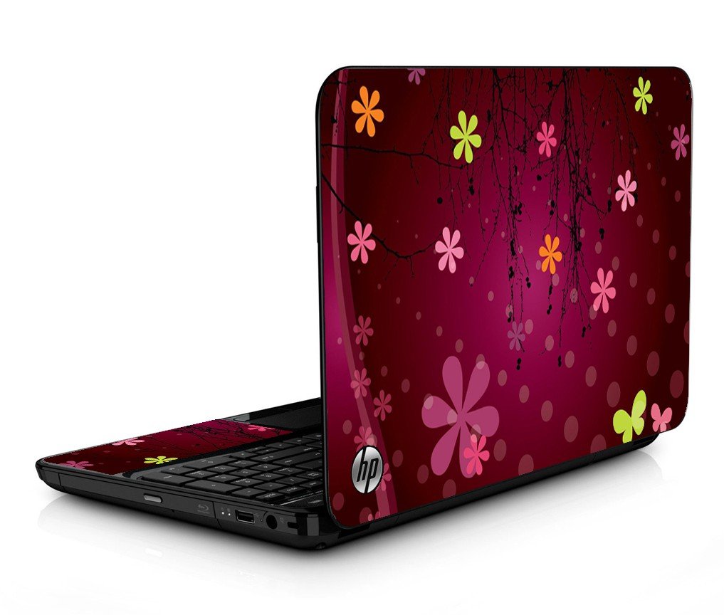Retro Pink Flowers HPG6 Laptop Skin