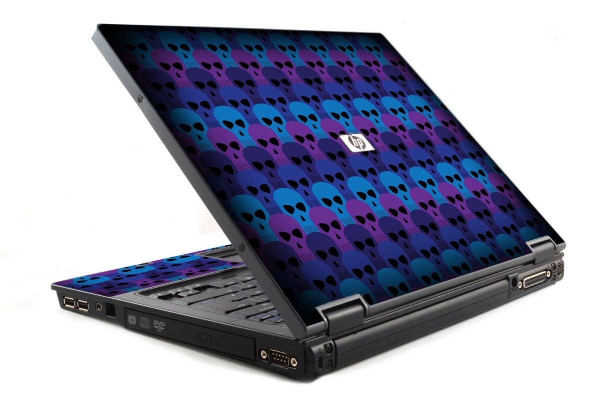 HP Compaq NC6400 BLUE SKULLS Laptop Skin