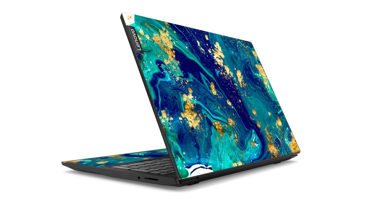 IdeaPad 15 S145 BLUE AND GOLD MARBLE Laptop Skin