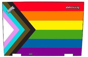 ThinkPad X1 CARBON HYBRID CN1515564554AREZ PROGRESSIVE PRIDE FLAG Laptop Skin