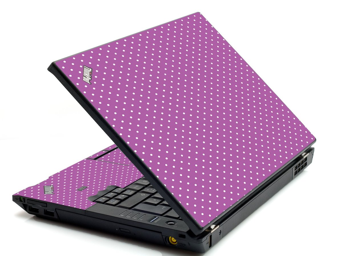 Purple Polka Dot IBM L412 Laptop Skin