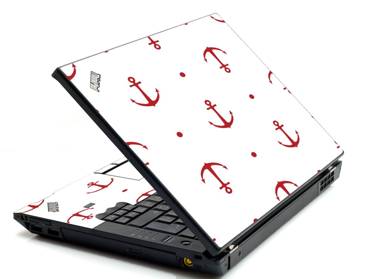 Red Anchors IBM L412 Laptop Skin