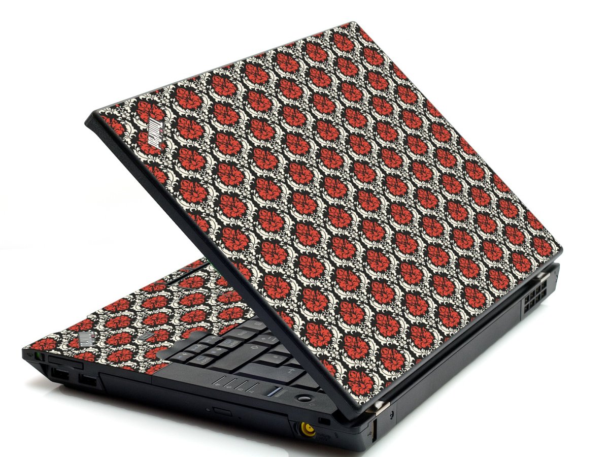 Red Black 5 IBM L412 Laptop Skin