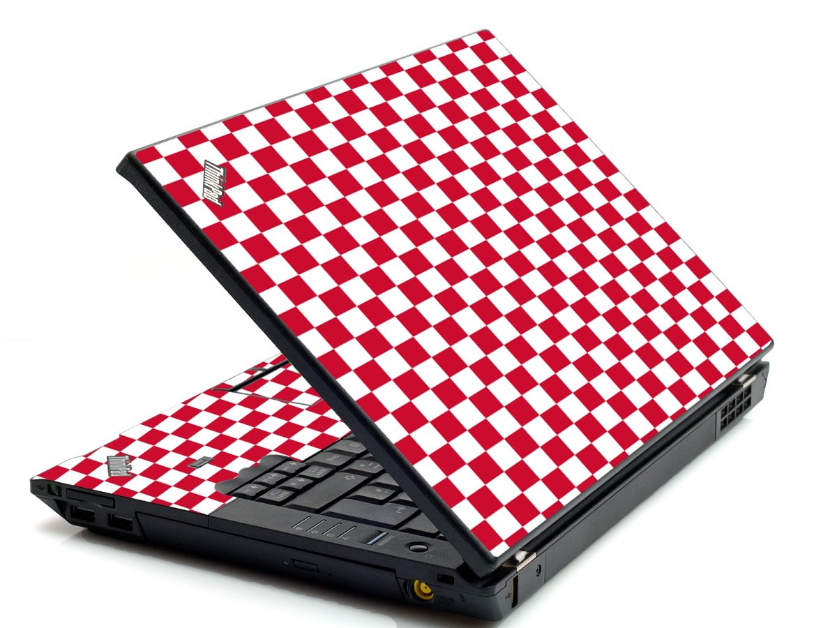 Red Check IBM L412 Laptop Skin