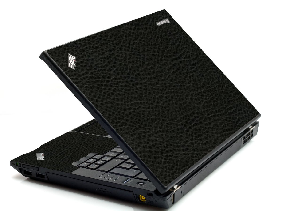 Black Leather IBM Sl400 Laptop Skin