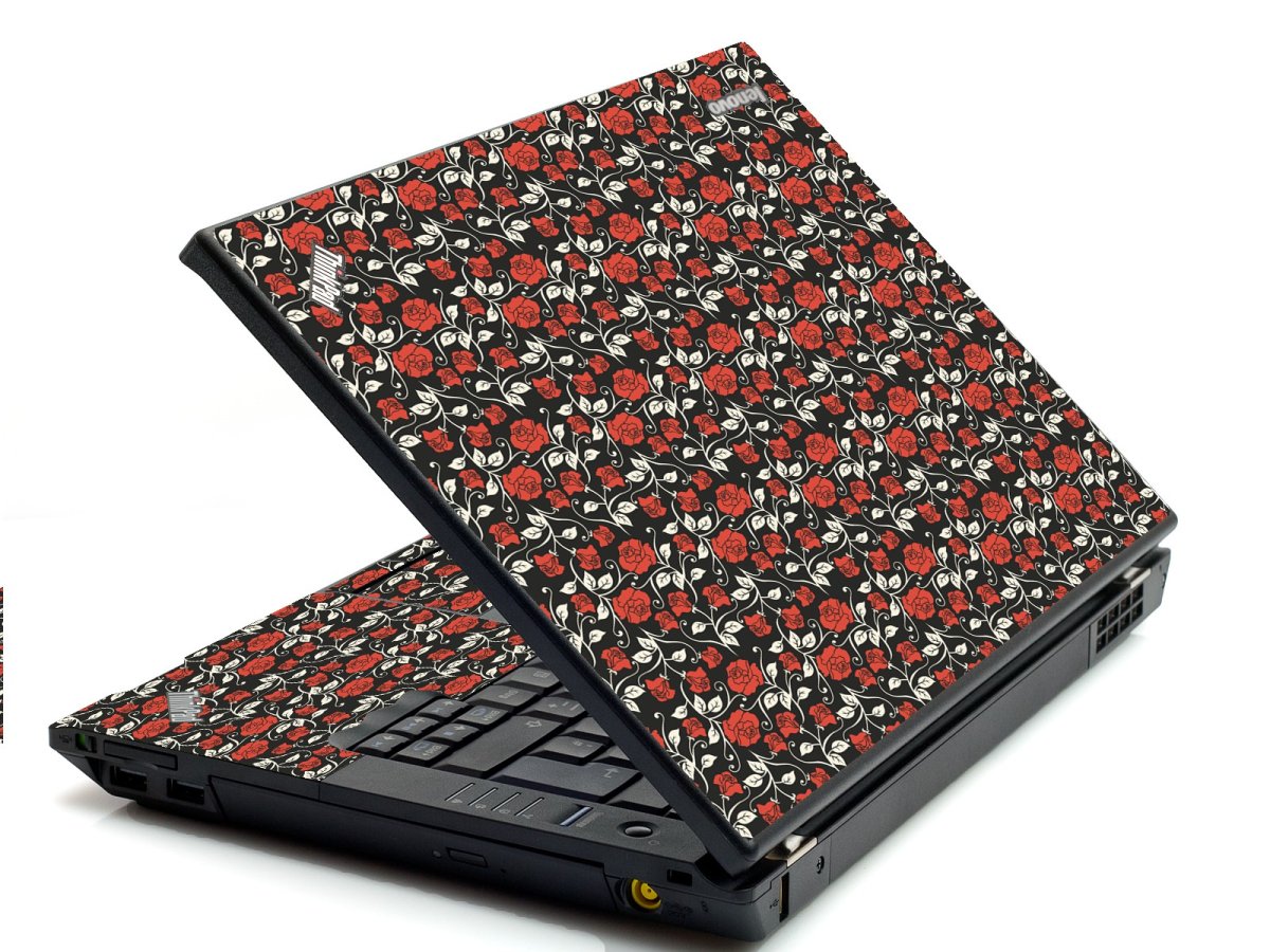 Black Red Roses IBM Sl400 Laptop Skin