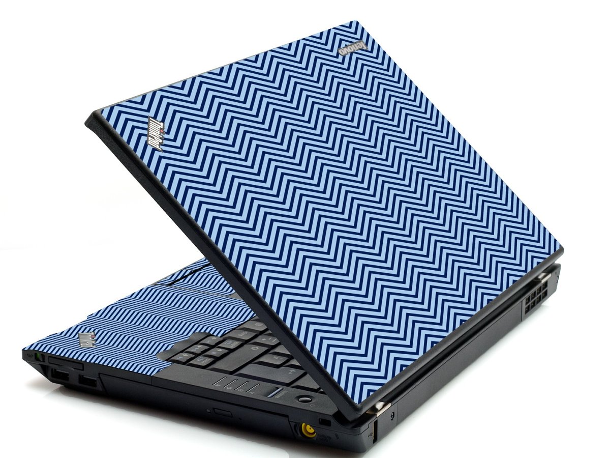 Blue On Blue Chevron IBM Sl400 Laptop Skin