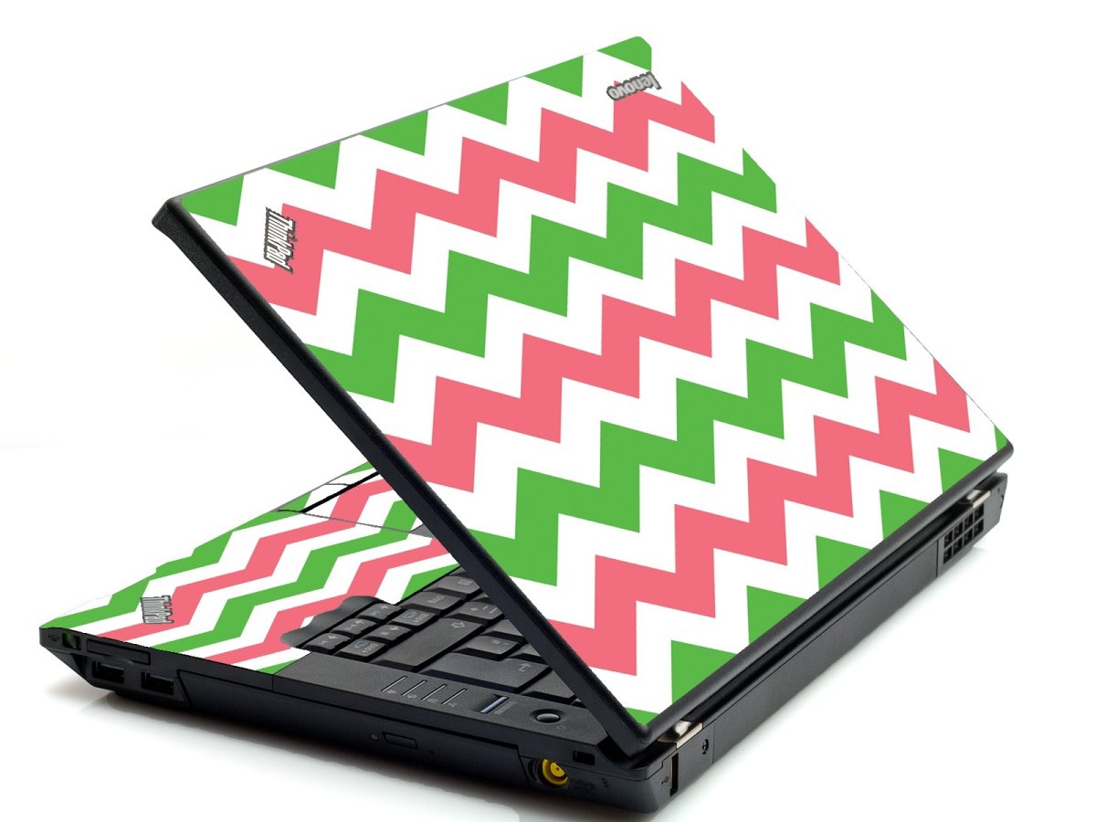 Lenovo Edge 15 GREEN PINK CHEVRON Laptop Skin