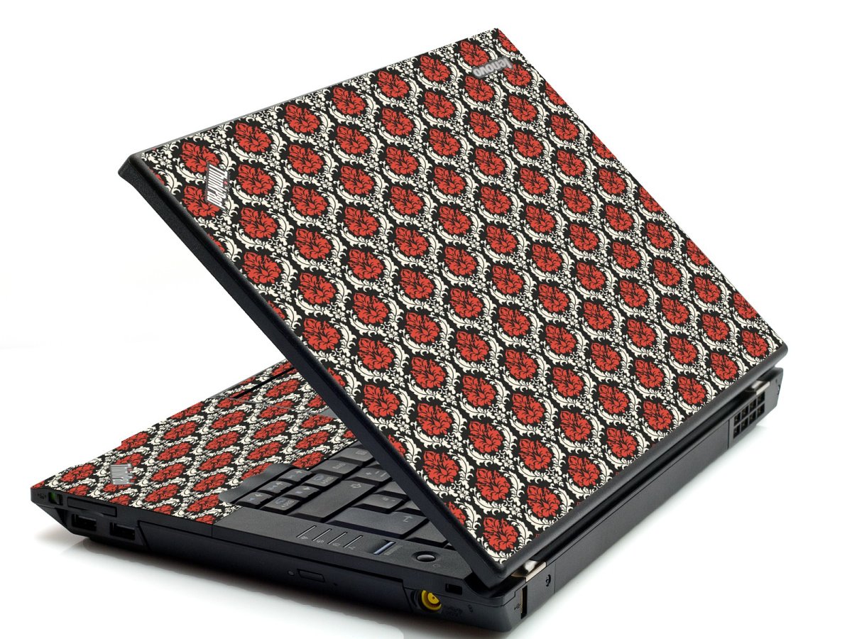 Red Black 5 IBM Sl400 Laptop Skin