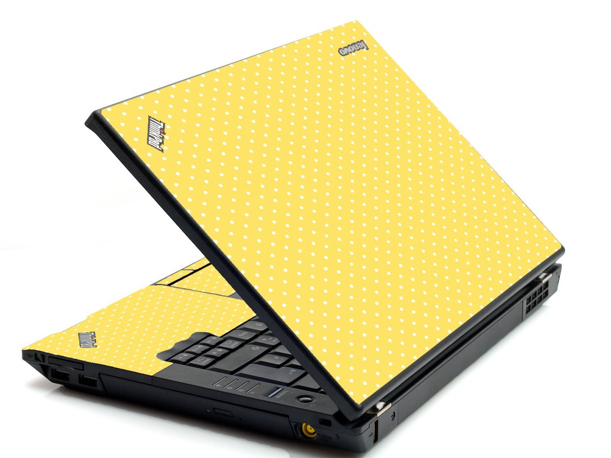 Yellow Polka Dot IBM Sl400 Laptop Skin