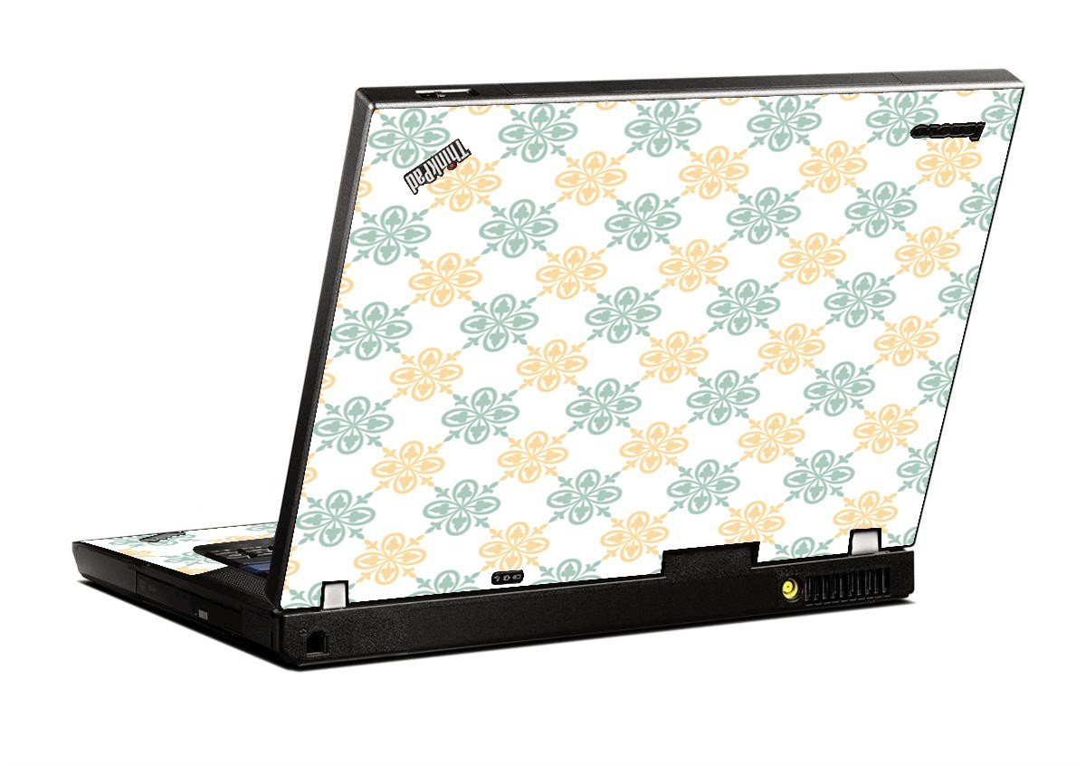 Yellow Green Flowers IBM T400 Laptop Skin