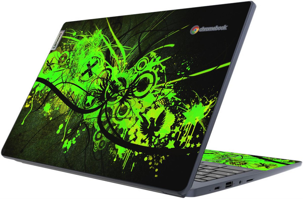 IdeaPad 3 Chrome 15IJL6 GRAFFITI GREEN Laptop Skin