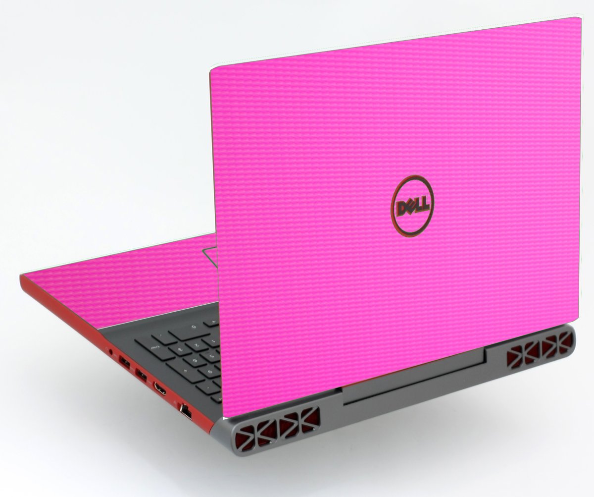 Dell Inspiron 15 7567  PINK CARBON FIBER Laptop Skin