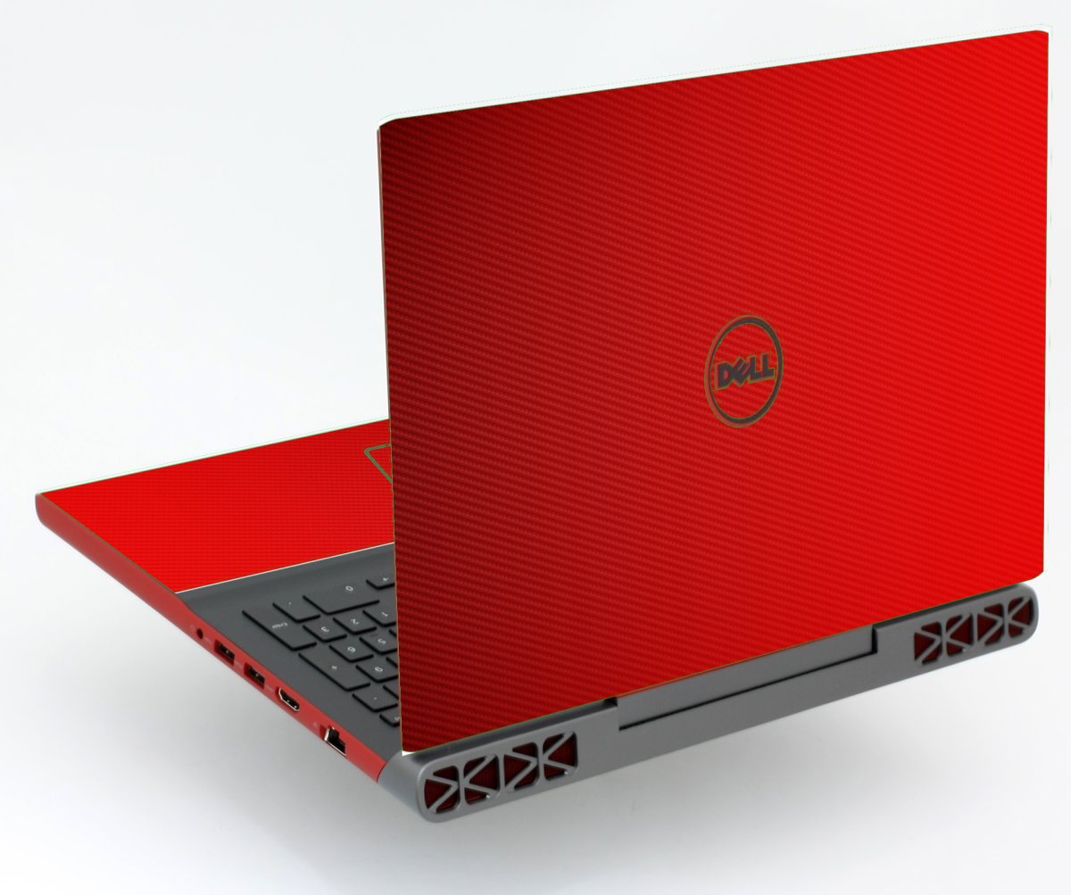 Dell Inspiron 15 7568  RED CARBON FIBER Laptop Skin