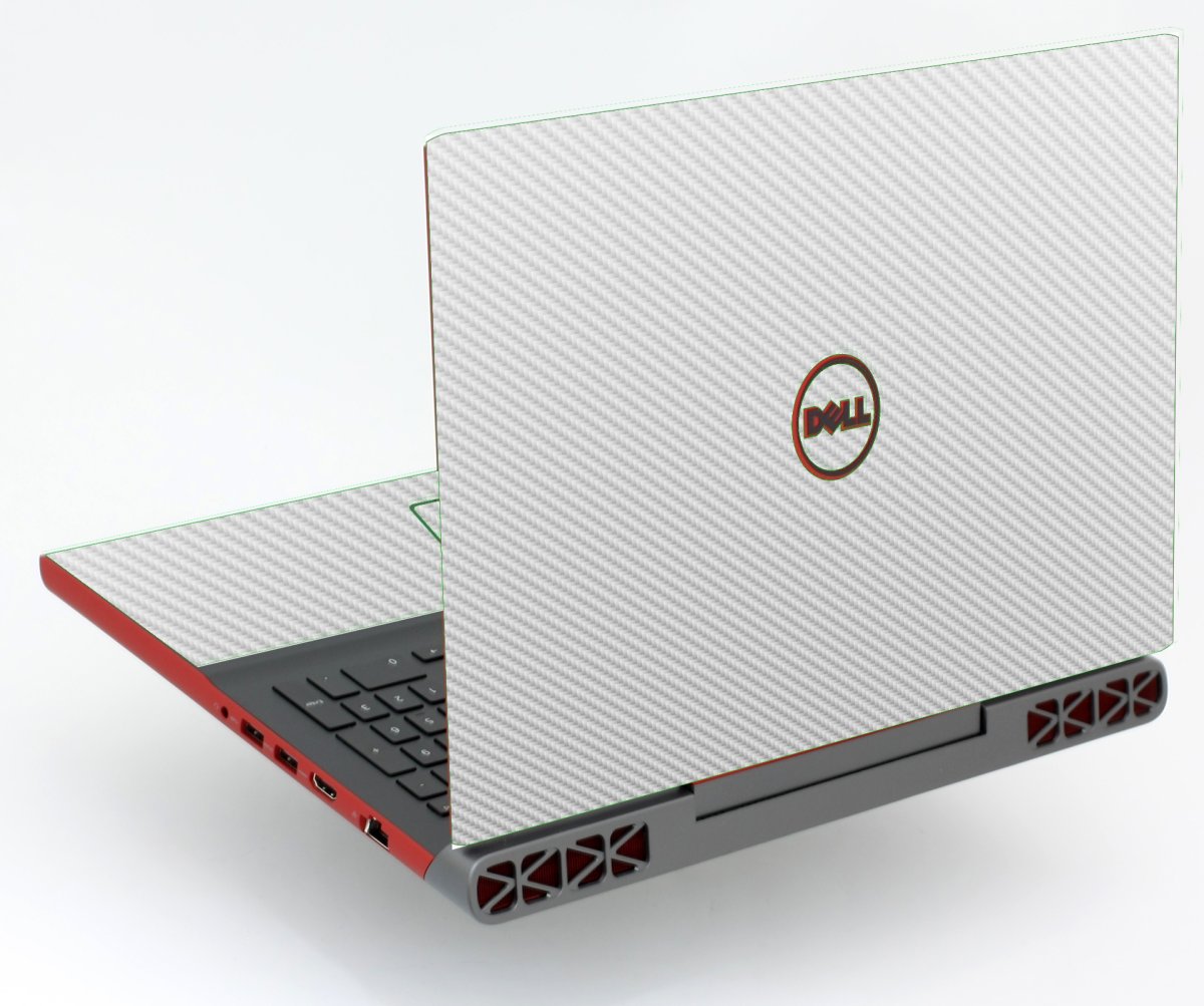 Dell Inspiron 15 7568  WHITE CARBON FIBER Laptop Skin