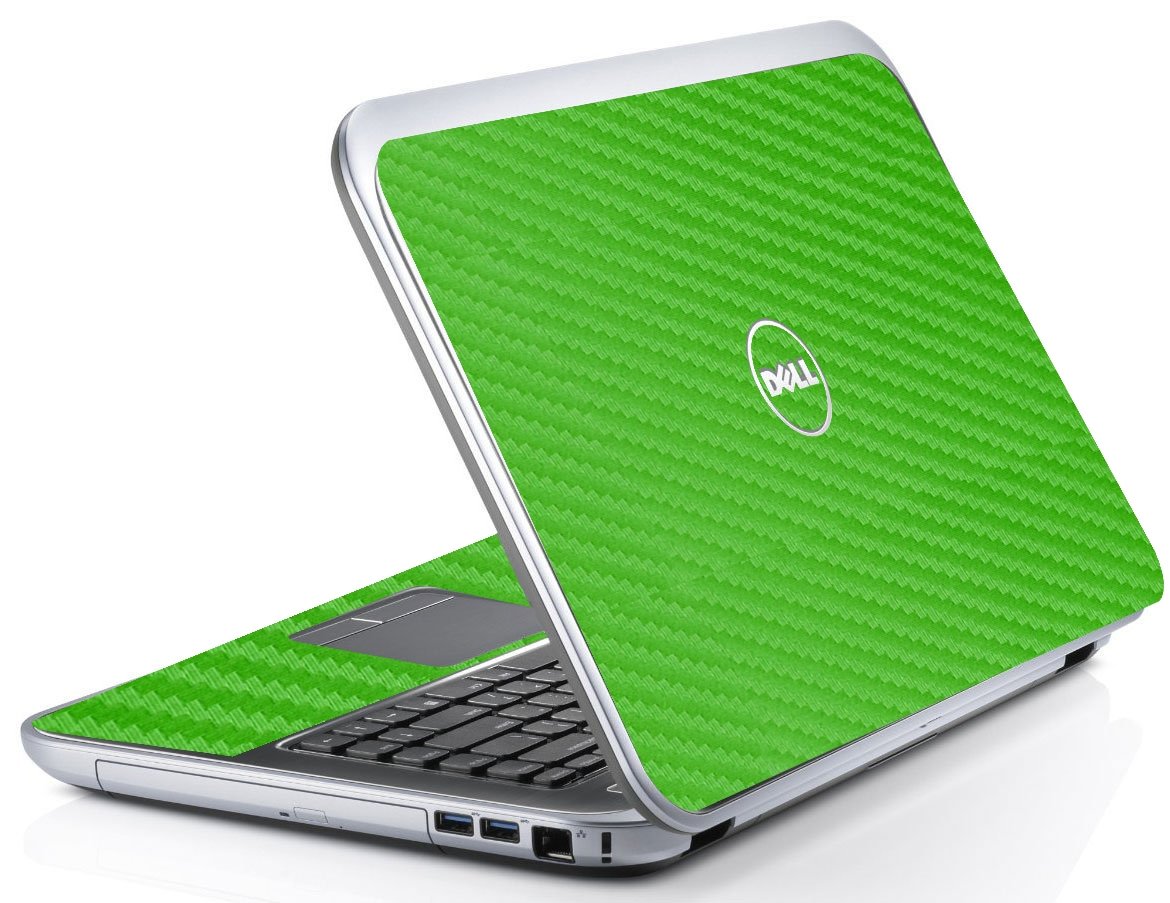 Dell Inspiron 15R GREEN CARBON FIBER Laptop Skin