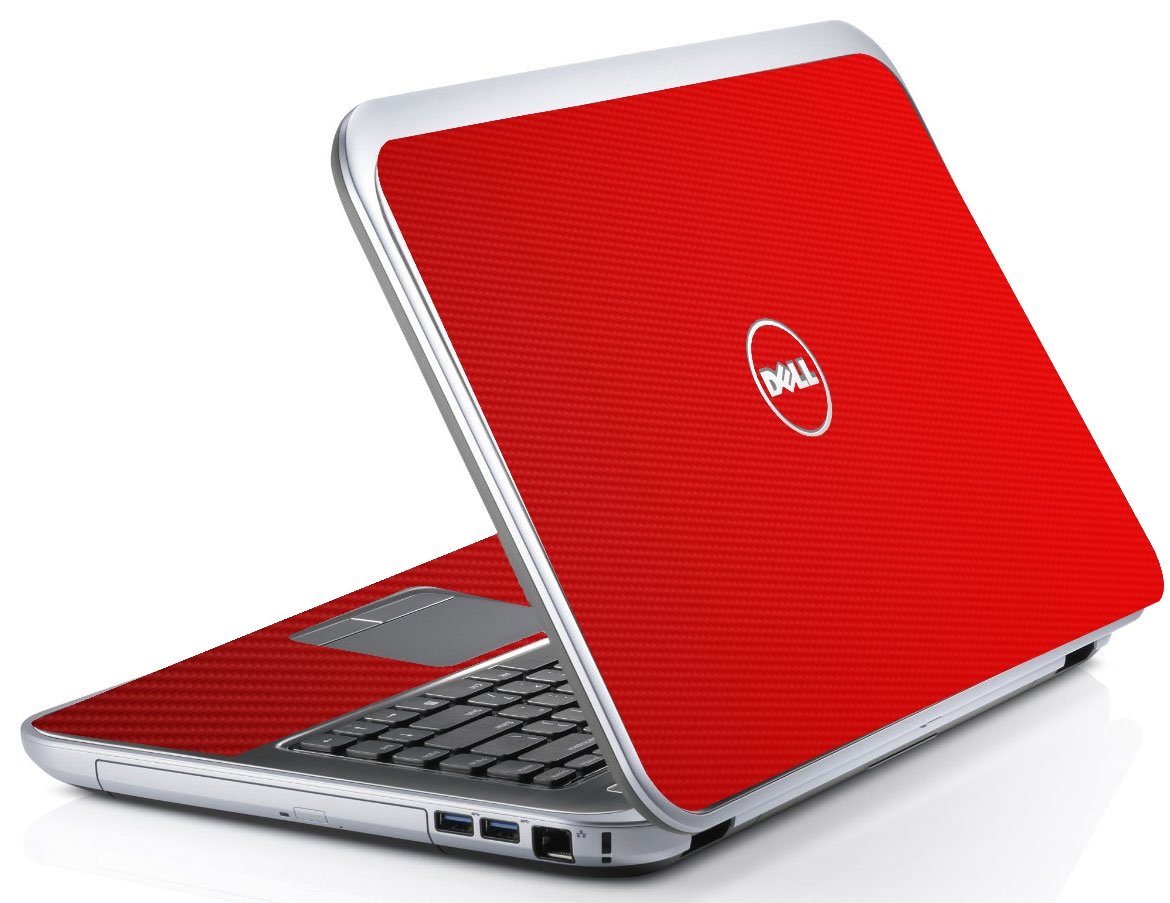 Dell Inspiron 15R RED CARBON FIBER Laptop Skin