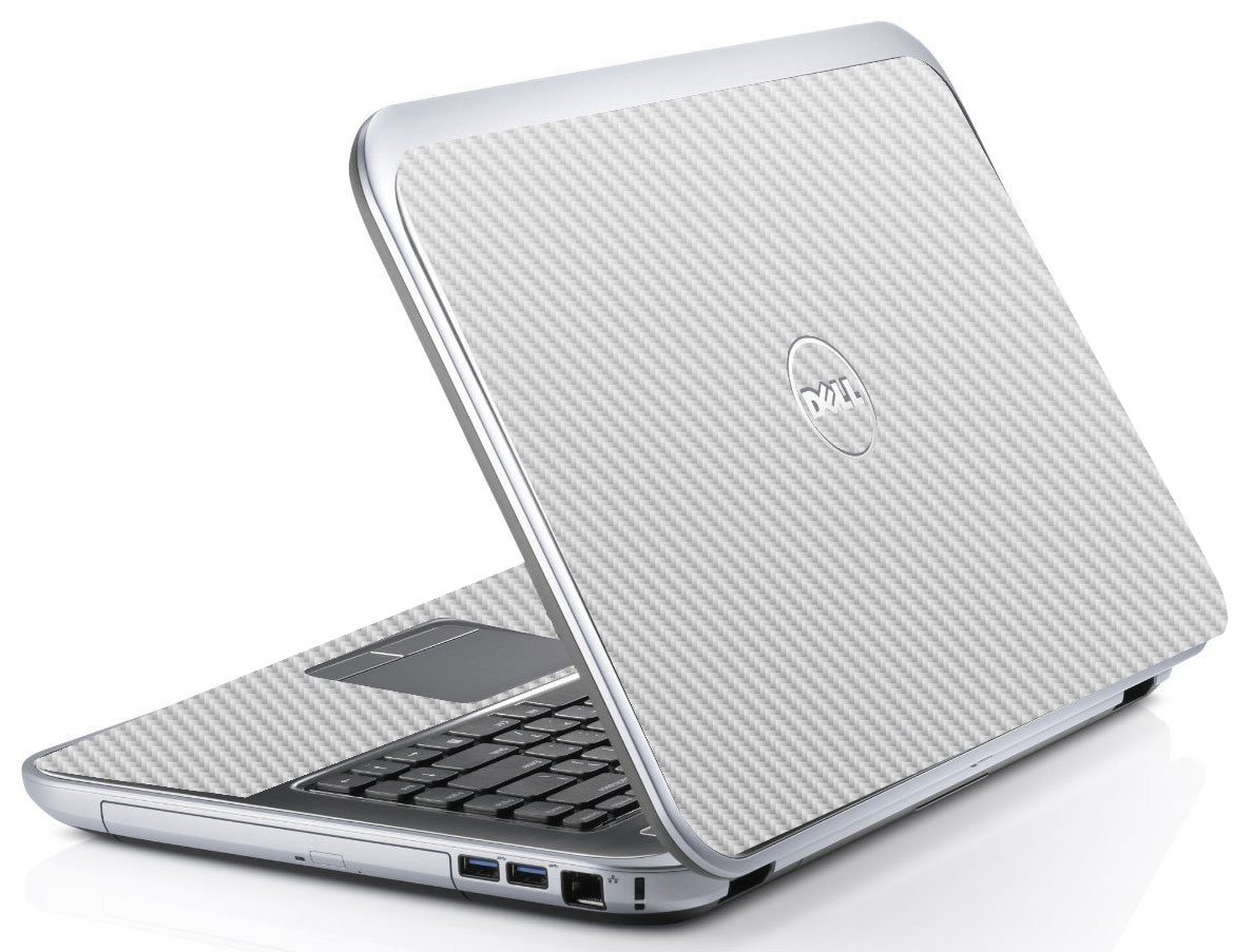 Dell Inspiron 15R WHITE CARBON FIBER Laptop Skin