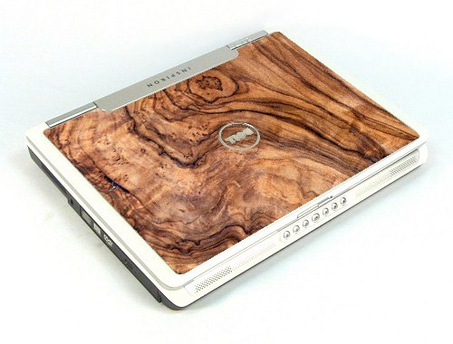 Dell Inspiron E1405/ 640M  OLIVE WOOD Laptop Skin