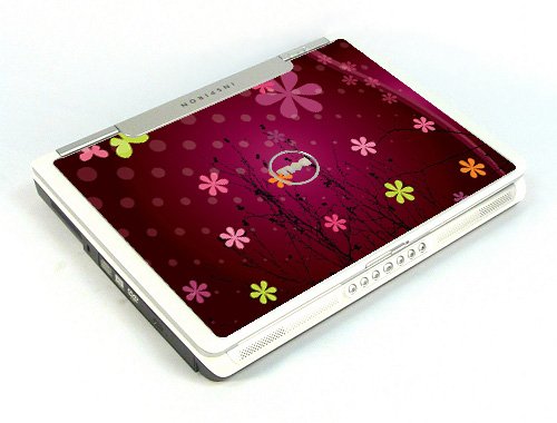 Dell Inspiron E1405/ 640M  RETRO PINK FLOWERS Laptop Skin