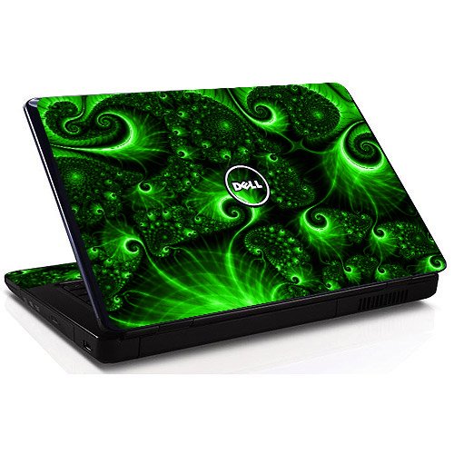 Dell Inspiron 15 1545  GREEN SWIRLS Laptop Skin
