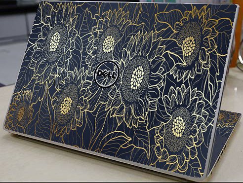 Dell Inspiron 15 7000 (P61F) ETCHED SUNFLOWERS Laptop Skin