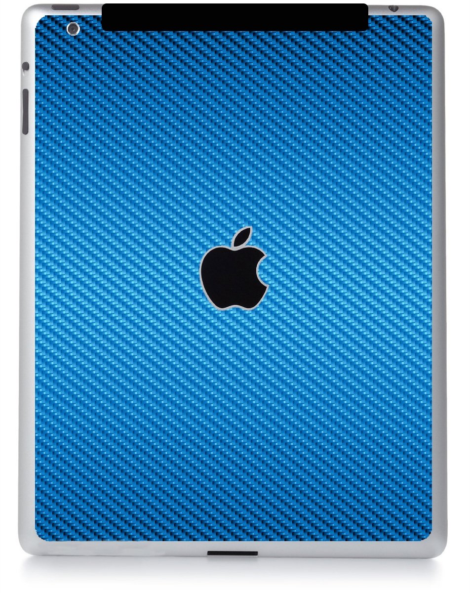 Apple iPad 3 A1430 (Wifi, Cell) BLUE CARBON FIBER Laptop Skin