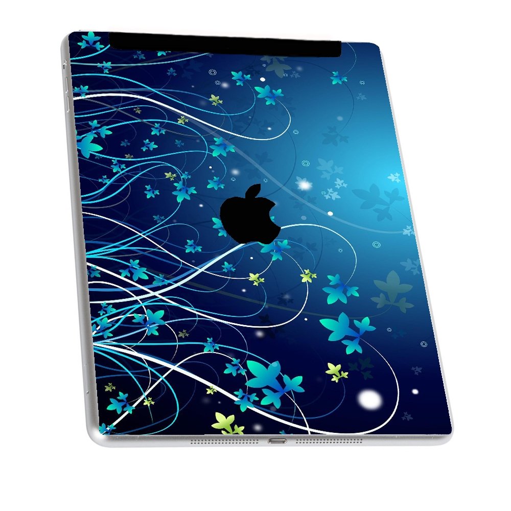 Apple iPad 1 A1337 (Wifi, 3G) BLUE FLOWERS Laptop Skin