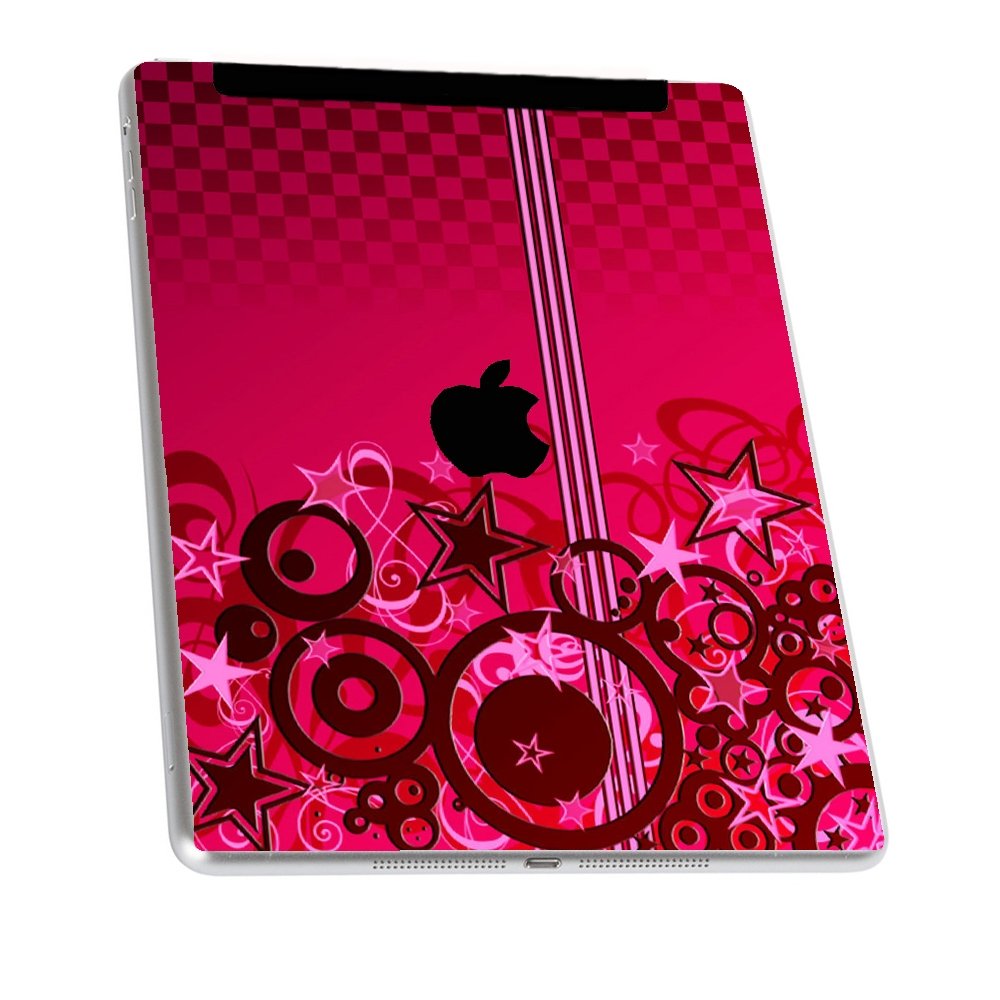 Apple iPad 1 A1337 (Wifi, 3G) PINK GRUNGE STARS Laptop Skin