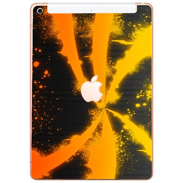 Apple iPad 7 (A2200) (A2198) (Wifi / Cell) ORANGE TWIST Laptop Skin