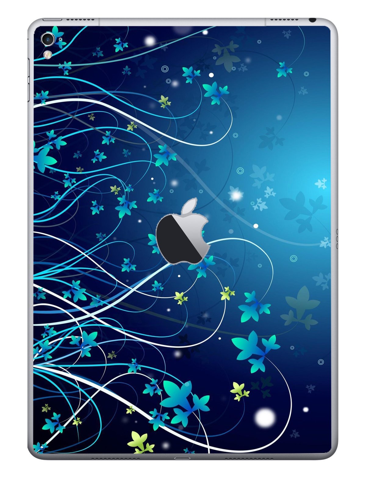 Apple iPad Pro 9.7" (Wifi, Cell) A1675    BLUE FLOWERS Laptop Skin