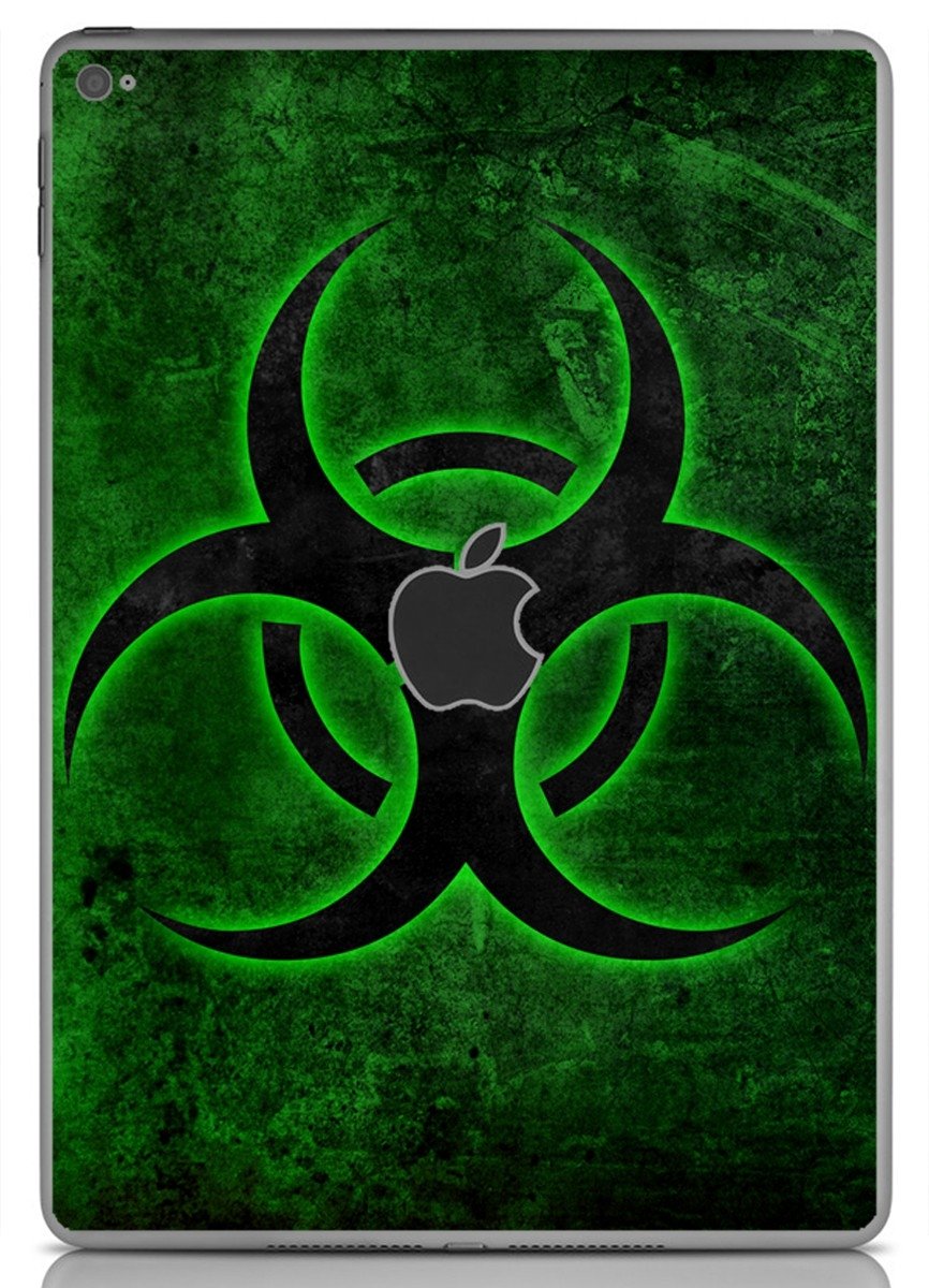 Apple iPad Air 2 A1567  (Wifi, Cell) GREEN BIOHAZARD Laptop Skin