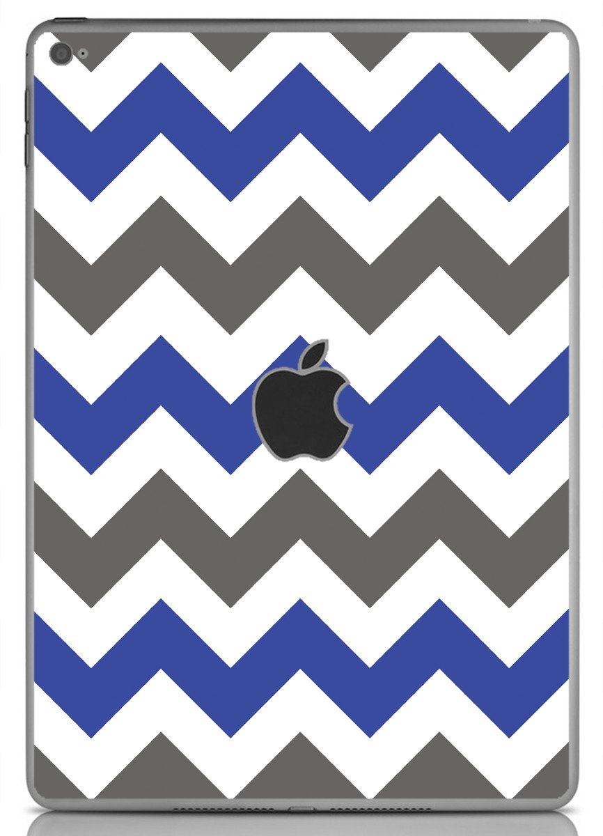 Apple iPad Mini 4 A1538 BLUE AND GREY CHEVRON Laptop Skin