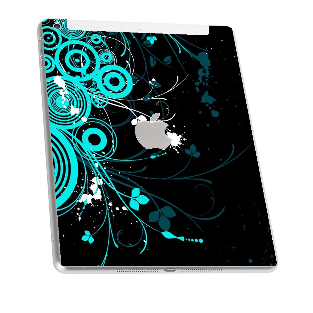 Apple iPad Air A1475 (Wifi, Cell) BLACK AND BABY BLUE BUTTERFLY Laptop Skin