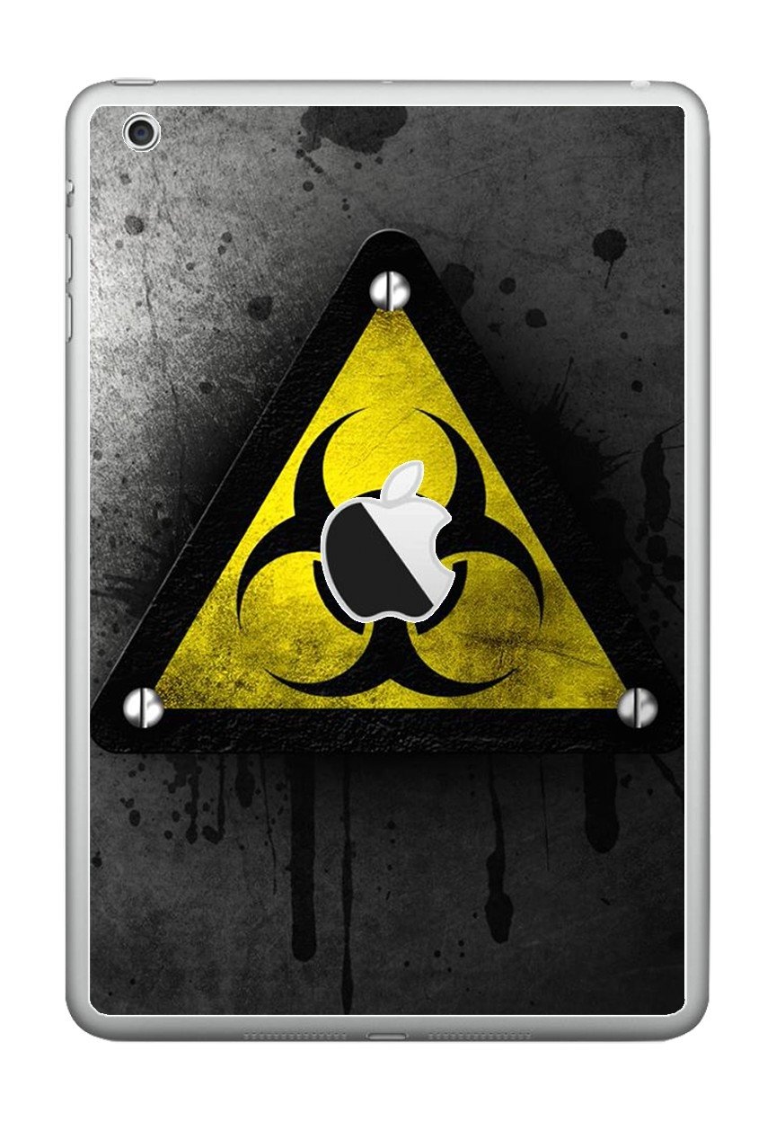 Apple iPad Mini 2 A1489   (Wifi) BLACK CAUTION Laptop Skin