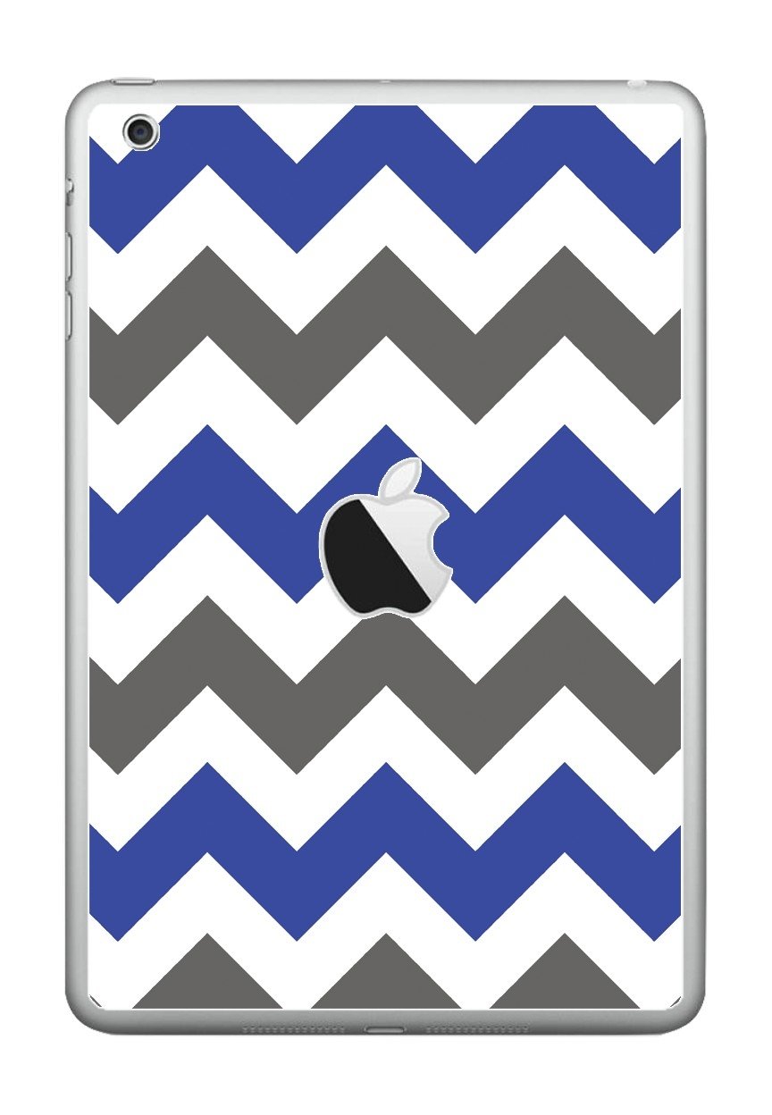 Apple iPad Mini 2 A1489   (Wifi) BLUE AND GREY CHEVRON Laptop Skin